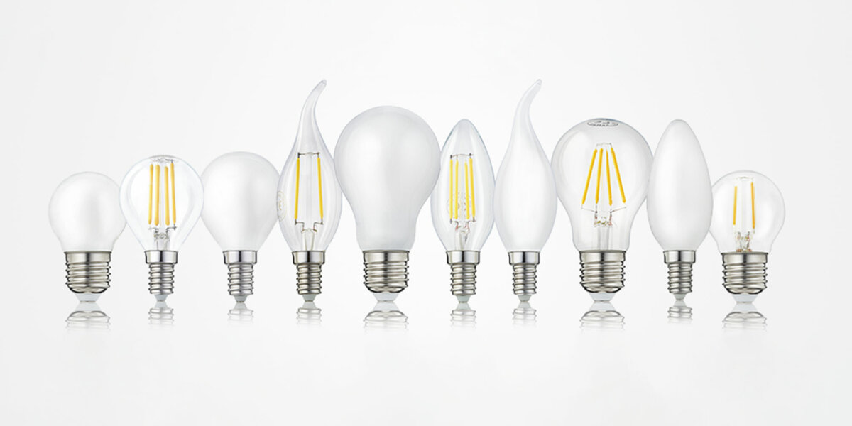LED-Filament-Kugellampe E14, E 14, 4,5 W, Klar
