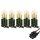 Hellum 15 Lichter außen Lichterkette mit Clip, Made-in-Germany,  beleuchtete Länge 1120cm, Kabel grün, Schaft elfenbeinfarben, Außen Stecke, Christbaumbeleuchtung