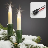 20-pcs. Shaftcandle-Set, clear bulbs, for outdoor,...