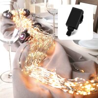 720-pcs. LED-Garland, warm-white, 36 Strings, with silver rope, Outdoor Transformer
