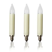 Shaftcandle, ivory-coloured,  23 V,  3 pcs. per blistercard