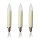 Shaftcandle, ivory-coloured,  23 V,  3 pcs. per blistercard