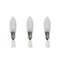 LED-Topcandle, warm-white, frosted candle, 12 V / 0,1 W, matt,  3 pcs./blistercard