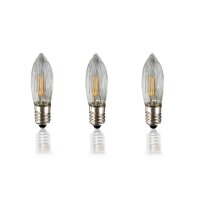 LED-Filament-Topcandles, warm-white, clear candle  E10 12V 0,3W, 3 pcs. per blistercard