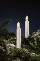 LED-Riffelkerze, warm-weiß, klare Kerzen, 16 V /  3er Blister