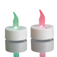 LED-Teelicht weiß, 2er Set, RGB, inkl. Batterien