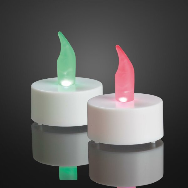 LED-Teelichter, RGB, 6er-Set, batteriebetrieben