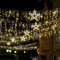 216-pcs. LED- Rope Light "Star" for Street Illuminiation, warm-white, 67 cm Ø, w/o plug