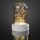 LED-Glas-Glocke mit Acryl Rentier, 1 LED warm-weiß, inkl. Batterien