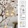 LED-3D Tannenbaum, zum Aufhängen, weiß gebeizt, 5 warm-weiße LEDs, batteriebetrieben