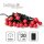 20-pcs. LED-Ball-Lightchain, red, black cable, battery operated, with timer, for indoor use
