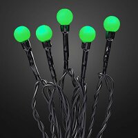 20-pcs. LED-Ball-Lightchain, green, black cable, battery...