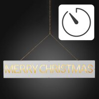 LED wooden sign "MERRY CHRISTMAS" , 11 LEDs