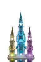 LED-Acrylic Cathedral, 12 coloured  LEDs, battery operated