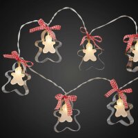 10-pcs. LED-Lightchain with metal figures, warm-white,...