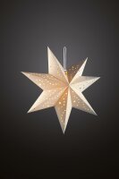 LED Paper Star to hang, white, 30 warm-white LEDs,...