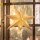 LED Paper Star to hang, white, 30 warm-white LEDs, battery operated