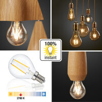 LED Drop Bulb G45, E14, 2,5W, glass clear, 250 lm