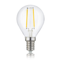 LED-Tropfenlampe G45, E14, 2,5W, Glas klar, 250 lm