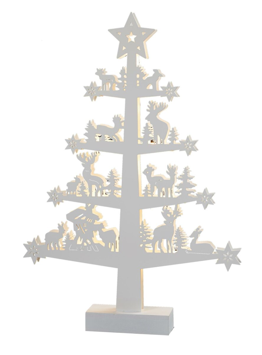 LED Tannenbaum Baum 3D batteriebetrieben 31 cmwarmweiß Innen, Dekoration, Dekoration, Wohnen