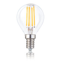 LED-Tropfenlampe G45, E14, 4,5W, Glas klar, 470 lm