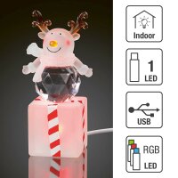 LED-Reindeer with USB-Connection, RGB