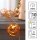 LED Lichterkette mit rose goldfarbenen Metallbällen, 10 LEDs warm-weiß, mit Timer, batteriebetrieben