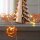 LED Lichterkette mit rose goldfarbenen Metallbällen, 10 LEDs warm-weiß, mit Timer, batteriebetrieben