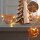 LED Lichterkette mit rose goldfarbenen Metallbällen, 10 LEDs warm-weiß, mit Timer, batteriebetrieben