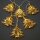 10-pcs. LED-Lightchain with golden trees, warm-white, battery operated