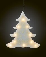 LED-Weihnachtsbaum, 10 LEDs warm-weiß, 21x22cm, mit...