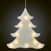 LED-Weihnachtsbaum, 10 LEDs warm-weiß, 21x22cm, mit...