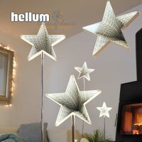 LED-Infinity-Star with stand 75 cm, 42 warm-white LEDs, battery operated