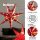 LED Paper Star to hang, red, Lightchain with 36 warm-white LEDs