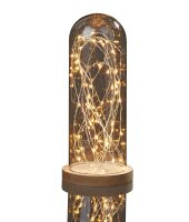 LED-Glassbell with Lightchain,  60 warm-white  LEDs, battery operated