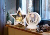 LED-3D Picture round on a stand, Church and Santa, 18...