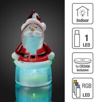 LED-Weihnachtsmann zum Aufhängen und Stellen, RGB, batteriebetrieben