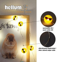 10-tlg. LED-Lichterkette, Kupferkabel, "Smiley"-Cool Emoticon, batteriebetrieben