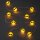 10-pcs. LED-Lightchain, blank coated wire, "Smiley" Cool Emoticon, battery operated