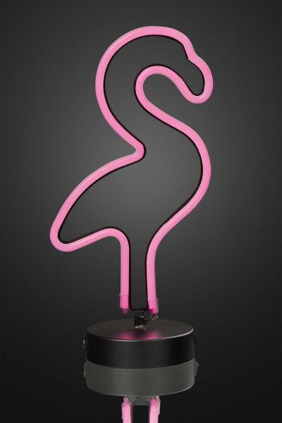 LED-Flamingo, 109 pinke LEDs, batteriebetrieben