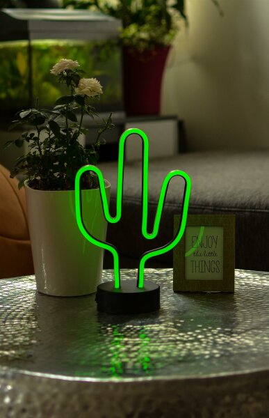LED-Kaktus, 126 grüne LEDs., batteriebetrieben
