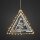 LED-3D Metal Triangle, 30 warm-white LEDs, battery operated