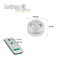 LED Power Tealight, warm white LEDs, Set of 6 pcs.  with Remote controller