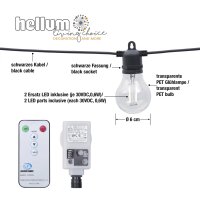 10-tlg. LED-Filament Party-Lichterkette , warm-weiß,  Außen-Transformator