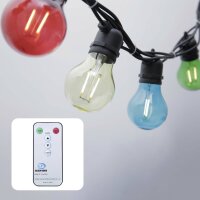 LED-Filament Party-Lichterkette, 10 LEDs bunt, Auißen-Transformator