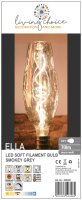 LED Soft-Filament-Lampe "Ella", E27, 4W, "Smokey" Glas, 70 lm