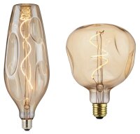 LED Soft-Filament-Lampe "Eric", E27, 4W, goldfarbenes Glas, 180 lm