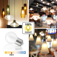 LED-Tropfenlampe G45, E27, 2,5W, Glas matt, 250 lm