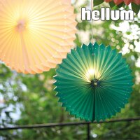 Paper Lantern "Sunny", green, hanging lamp, white  cable, E14 , with switch,  Ø 60 cm, for outdoor, bulb included