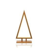 Pyramide aus Bambus, natur, H: 45cm, mit LED-Neon...